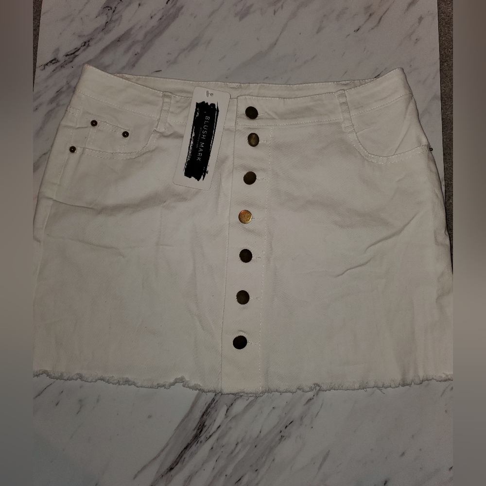 Women  Junior White Skirt Size XL
